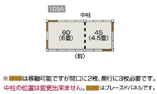 ヨドハウス　Nタイプ　YHN-105A（6畳+4.5畳）
